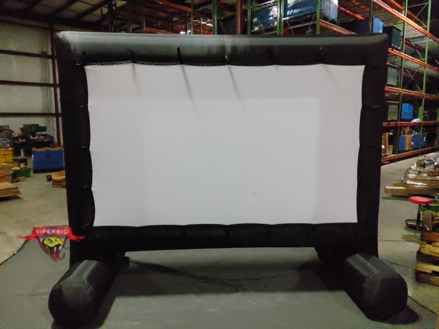 Lot 7-130369 - Gently used. Screen needs a bit of cleaning. Inflatable blow projection screen. No blower 11 ft.W X ...