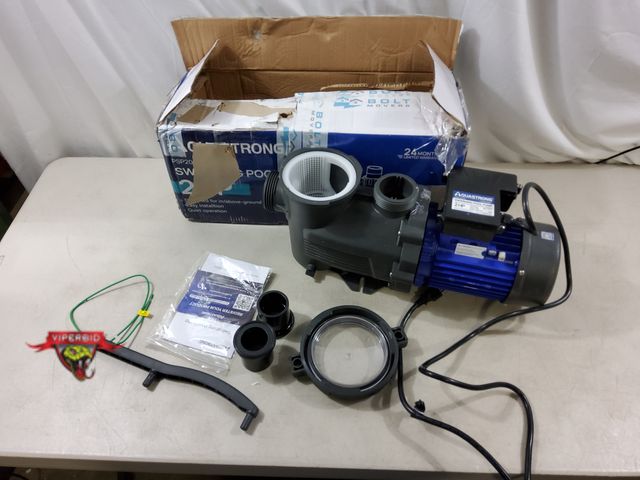 Lot 7-132593 - Aquastrong PSP200 swimming pool pump. 2HP. Unable to test.