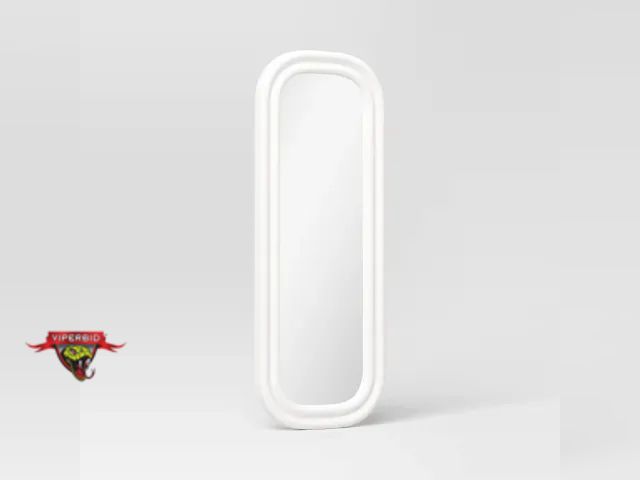 Lot 7-132444 - 25"x65" Textured Floor Mirror White.