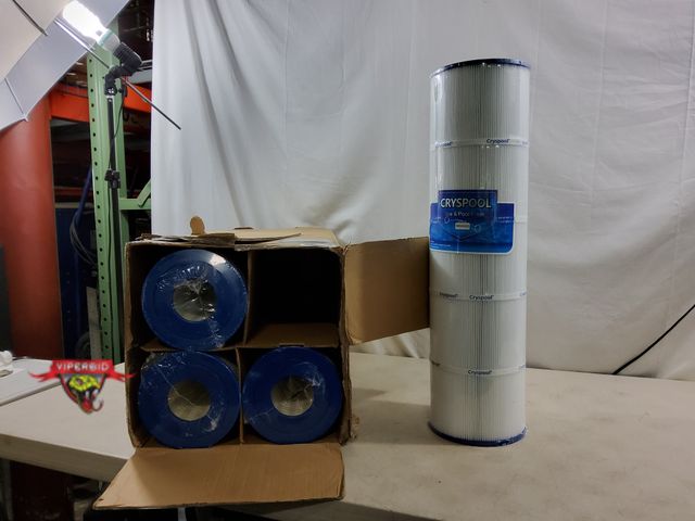 Lot 7-134488 - New! 4-Pack Cryspool 07077 pool &amp; spa filter cartridges.