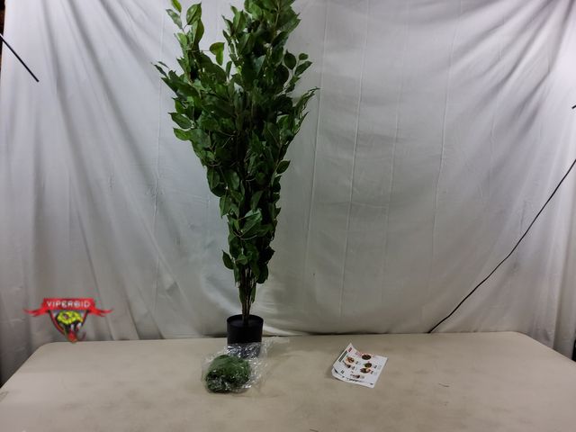 Lot 7-130842 - 4 ft. 3" Potted artificial plant.