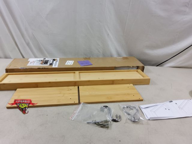 Lot 7-134147 - Simple Trending Bamboo over the stove shelf. 31-1/2"L.