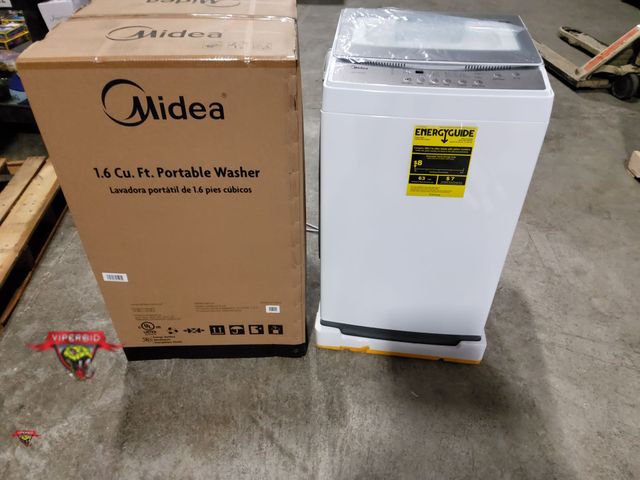 Lot 7-132808 - New! Compact and Perfect for small spaces. Midea portable clothes washer. 1.6 cu. Ft. Color: White. ...