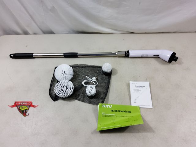 Lot 7-130575 - Tuyu electric spin scrubber with usb charging cord. Model KS-2640C.