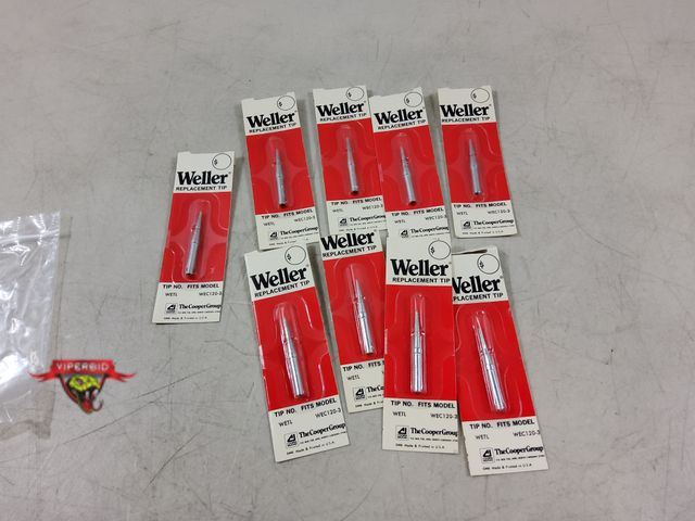 Lot 7-133015 - New! (9) Weller replacement tips. #WEC120-3.
