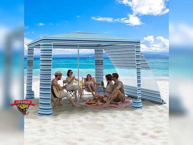 Lot 7-132439 - Retail $99! Moko 8' x 8' Beach Tent with Side Walls.