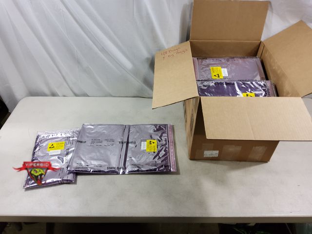 Lot 7-132777 - New! (57) Static shield bags. Includes (48) 8" X 12" and (9) 12" X 18".