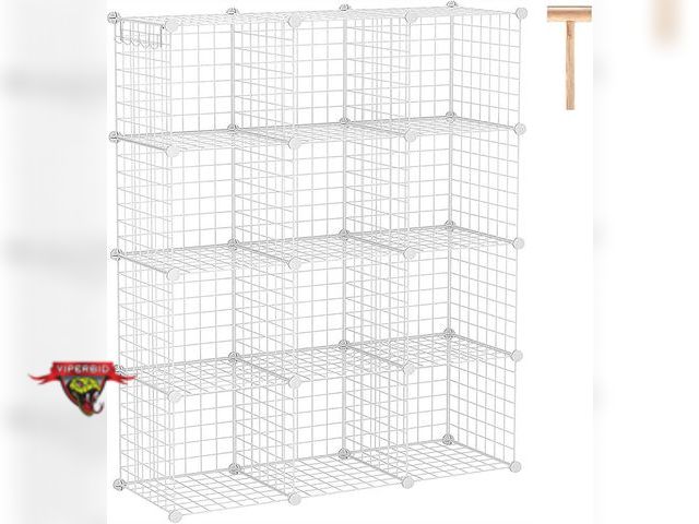 Lot 7-133122 - C&amp;AHOME Wire Cube Storage, 12-Cube Storage Organizer - Metal.