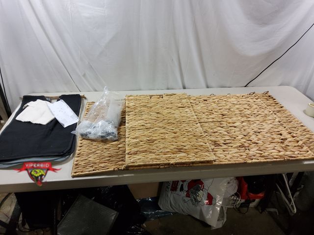 Lot 7-134877 - Rattan Rolling (3) Basket Laundry Hamper with Lid. (32"W x 16"D x 24"T)