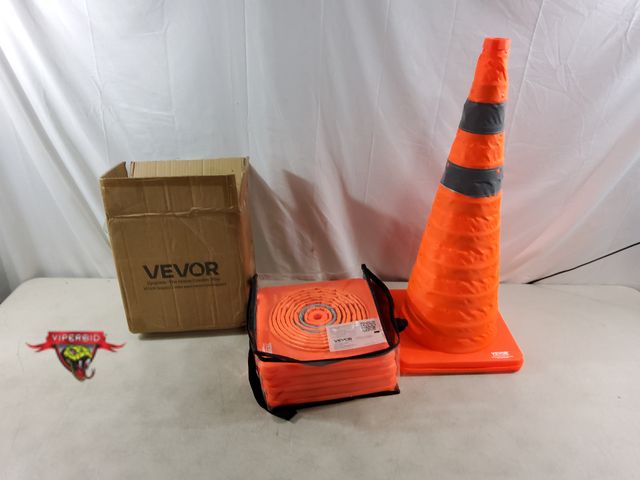 Lot 7-135685 - (4) Vevor collapsible traffic safety cones. 28"H.