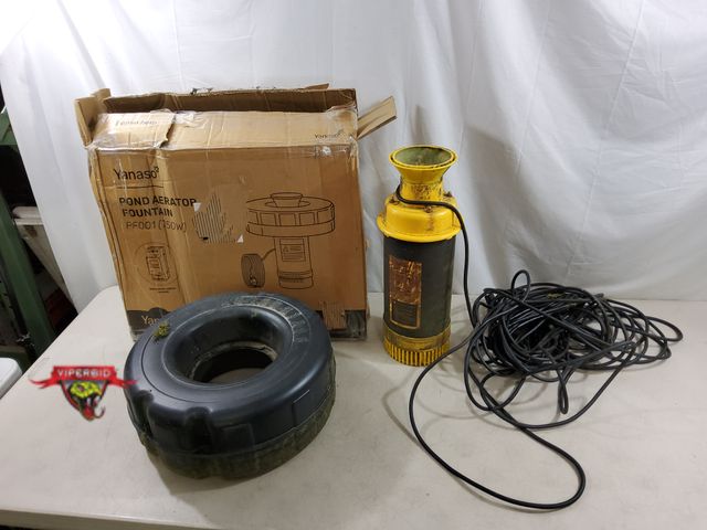 Lot 7-135025 - Very Used. Yunaso Pond Fountain Aerator with 100ft Cord. 750W. Tested to turn on. **Does Not ome wit...