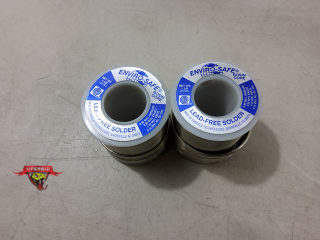 Lot 7-132618 - New! (2) 1 lb. Spools of Canfield Technologies Enviro-Safe Rosin Core lead-free solder.