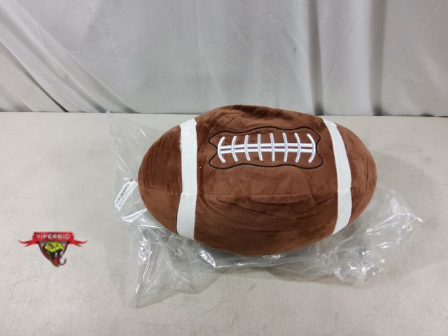 Lot 7-134650 - Plush Football Pillow. (21" x 12")