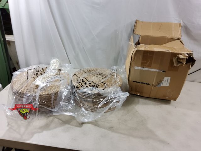 Lot 7-134286 - (30) 13" Dia. Woven placemats with (30) Napkin ring holders.
