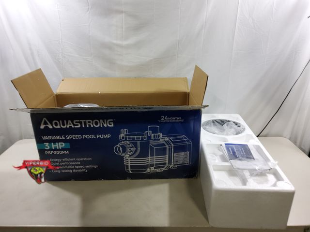 Lot 7-130953 - Aquastrong 3hp variable speed pool pump. #PSP300M.