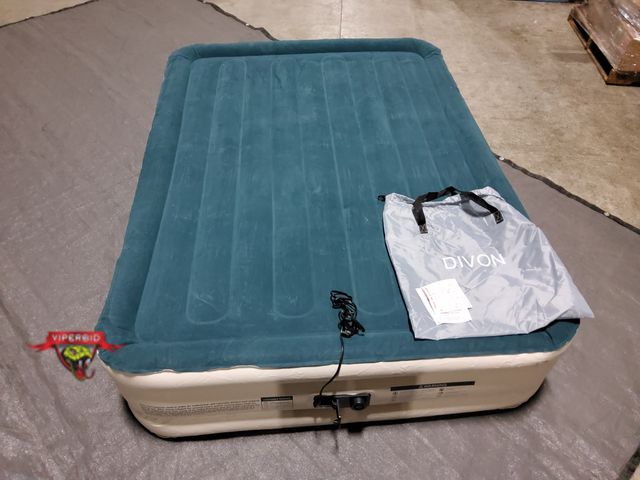 Lot 7-130460 - Divon inflatable air mattress with built-in pump. 78" X 56" X 16"H.