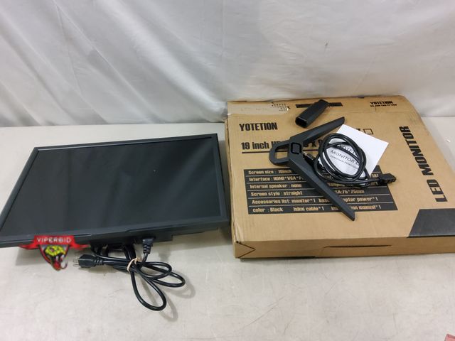 Lot 7-131516 - Yotetion 19-inch Small Thin Monitor.  HD+ 1440 x 900p, Anti-Glare, LED Display, VGA/HDMI Connection....