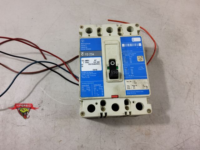 Lot 7-131098 - Westinghouse Series C Industrial circuit breaker. FD3150A02U62.