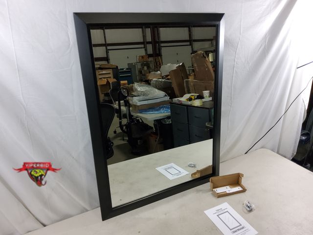 Lot 7-134029 - Briivue 28" X 36" Black metal framed mirror.