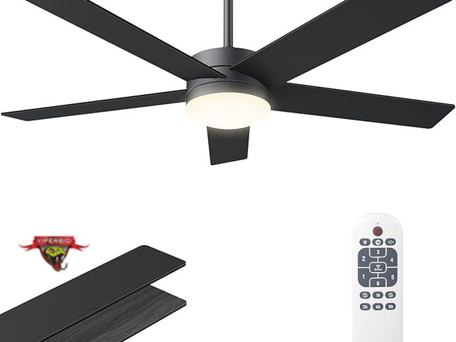 Lot 7-123472 - Vanbolon 52" Ceiling fan with light and remote.