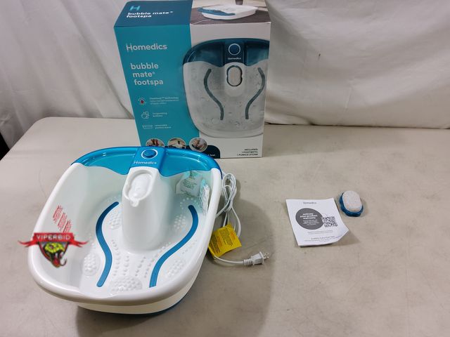Lot 7-130111 - Homedics bubble mate footspa. Tested to power on.