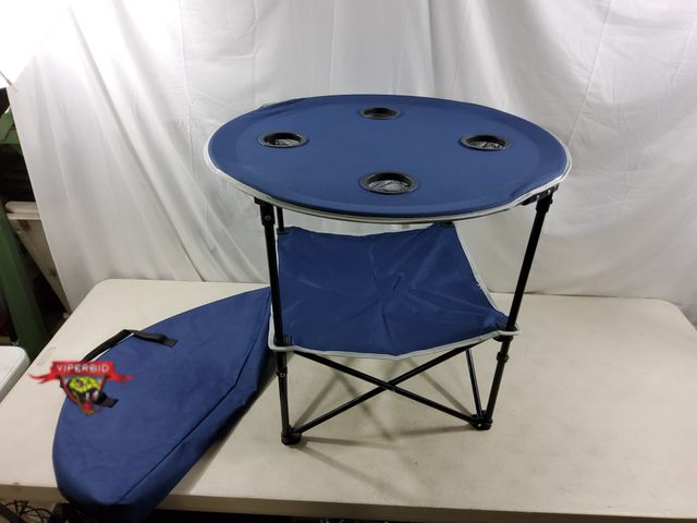 Lot 7-134671 - Portable Folding Table. (28"dia. x 24"T)