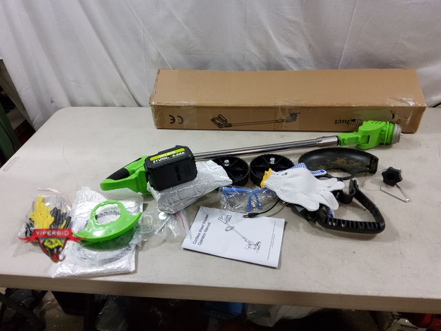 Lot 7-133087 - 21V Battery operated weed wacker. Tested - Powers on. Gently used.