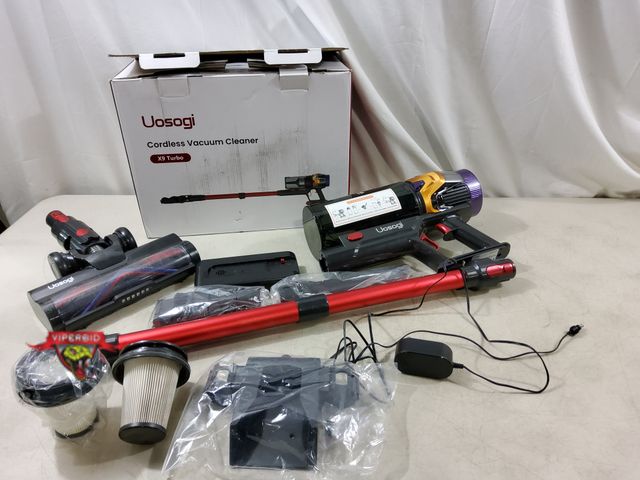Lot 7-132440 - Uosogi X9 Turbo Cordless vacuum cleaner. Tested to power on - suctions.