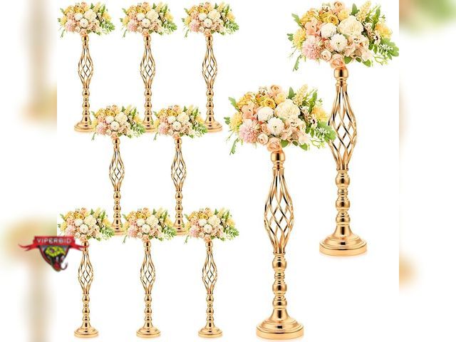 Lot 7-130663 - (10) Rtteri Wedding Centerpiece Table Decorations. No flowers included. 22.8 inch high, the base dia...