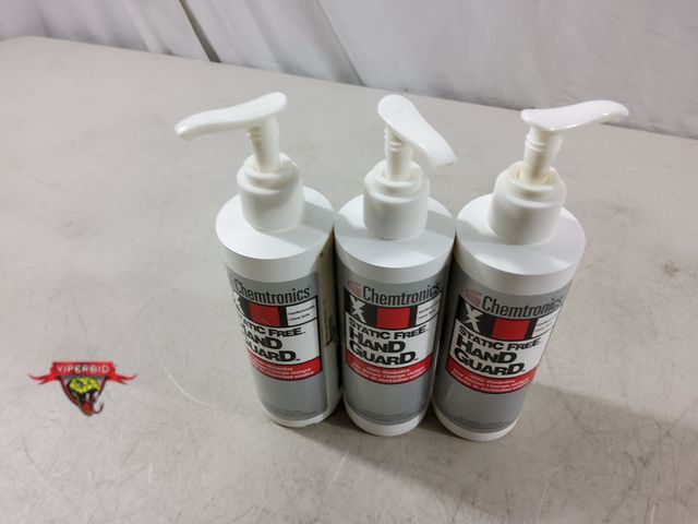 Lot 7-133668 - (3) Bottles of Chemtronics Static Free Hand Guard. 8 fl. oz. bottles. Part no. C805.