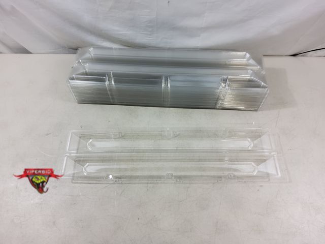 Lot 7-130661 - New! (50) Royal Imports 24" X 2.5" Clear Plastic Flower containers.