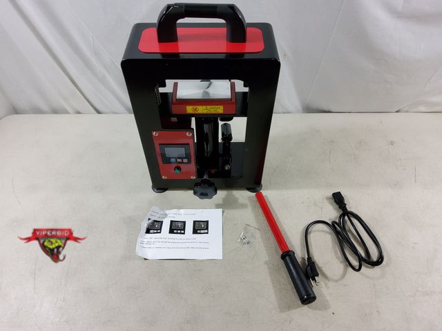 Lot 7-133851 - 5 ton Hydraulic Heat Press Machine. Tested and Works. *Note: Broken Handle*