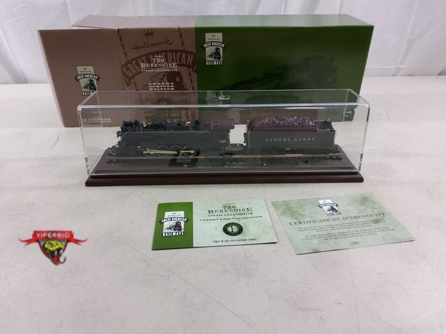 Lot 7-120694 - Hallmark Great American Railways Lionel 726 Berkshire steam locomotive. Luxury limted edition.