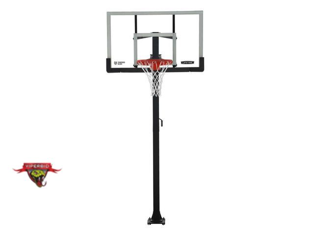 Lot 7-132938 - Retail value $698! Lifetime 54-Inch Tempered Glass Bolt Down Basketball Hoop with Crank Adjustment. ...