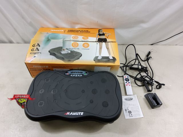 Lot 7-131570 - Mawuye Vibration plate exercise machine with remote. Tested.