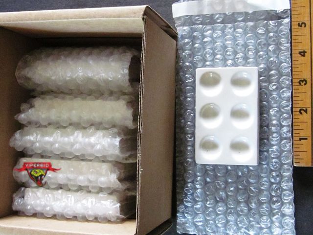 Lot 7-132520 - (6) small 6-Well ceramic blocks used for lab work, art work, holding small parts, etc.  These are ne...