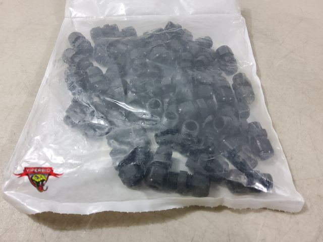 Lot 7-132464 - New - Sealed bag! (50) HUMMEL 1209070114 Polyamid cable gland fittings.