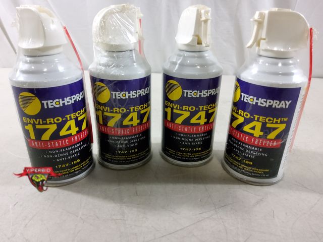 Lot 7-133495 - Retail value $30 each! New! (4)  Canisters of TechSpray Envi-ro-tect anti-static instant chiller. #1...