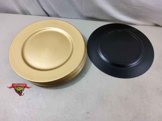 Lot 7-130176 - (21) Decorative 13" Dia. Charger plates.