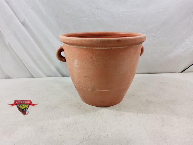 Lot 7-132806 - Ceramic Outdoor Planter Pot 13.31"x12.13" - Terracotta Orange.
