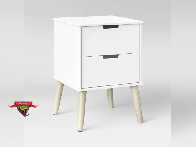 Lot 7-131738 - Retail value $120! New! Pillowfort 2-Drawer modern night stand. Dimensions (Overall): 22.87 Inches (...