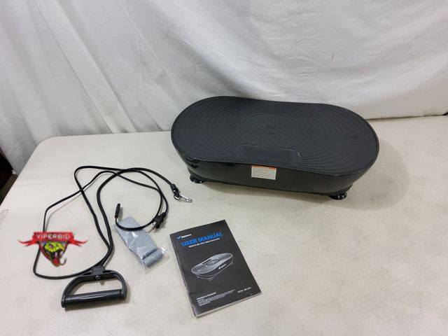 Lot 7-130584 - Merach MR-2533 vibration plate with bands. No remote - Still works without remote.