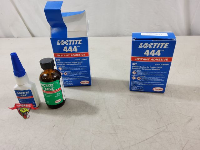 Lot 7-134652 - New! (2) Loctite 2765047 Instant Adhesive, 444 Kit. Adhesive system for printed circuit boardss and ...
