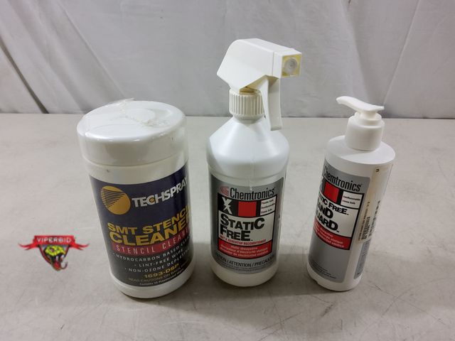 Lot 7-134216 - New! Chemtronics Static Free mat &amp; benchtop reconditioner, Chemtronics Static Free hand guard an...