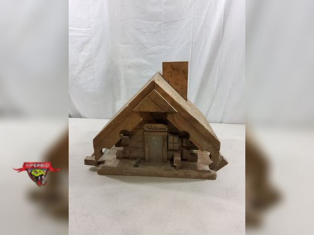 Lot 7-123820 - Wood Bird feeder. 18" X 11" X 15"H.  Leave as is for natural look or would be a gret DIY project.  C...