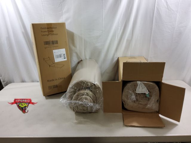 Lot 7-131339 - (2) Qilloway outdoor foam chaise lounge cushions.