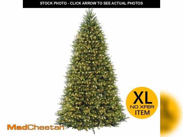 Lot 74-13122823 - National Tree Company 12 ft Pre-Lit Dunhill Fir Artificial Christmas Tree, 1,500 Clear Lights, 7,794...