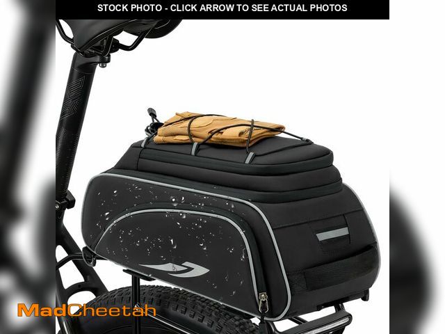 Lot 74-14212854 - RAINSMORE Bike Bags for Bicycles Rear Rack Waterproof 15L Bike Trunk Pannier Saddle Bag with Rain Co...