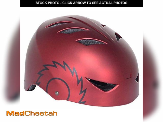 Lot 74-12859934 - Razor Multi-Sport Youth Helmet, Cherry Red (Easy Twist Adjustment, 12 Vents, Ages 8+) - UNUSED