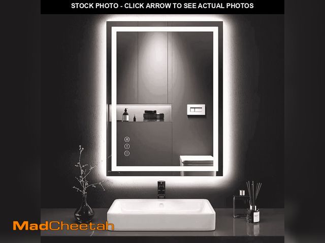 Lot 74-14370814 - LED Bathroom Mirror with Anti-Fog and Dimmable Light, Modern Rectangular Vanity Mirror with Frontlit...